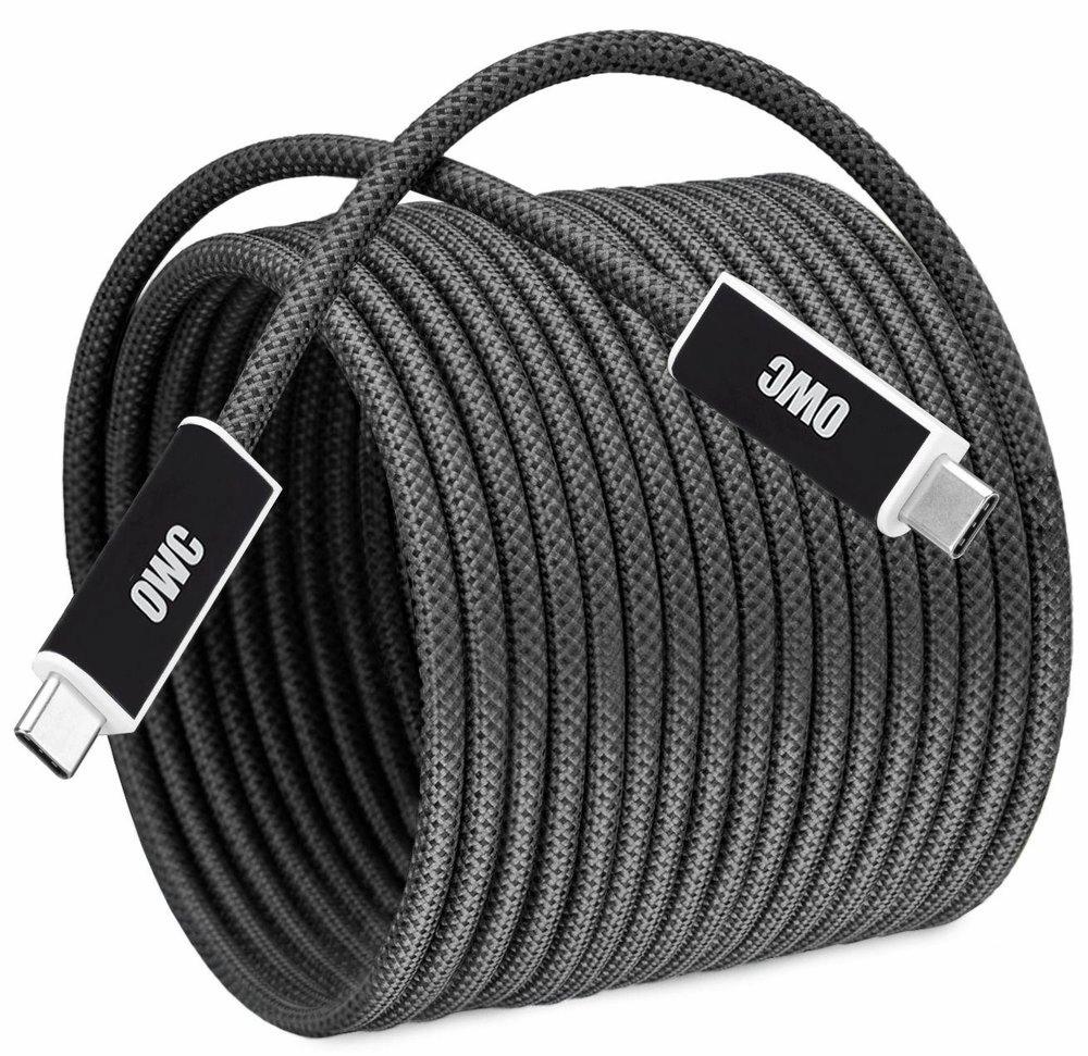 OWC USB4 / Thunderbolt 4/3 USB-C Active Optical Cable –  in 3m and 4.5m Lengths OWC USB4 / Thunderbolt 4/3 USB-C Active Optical Cable –  in 3m and 4.5m Lengths